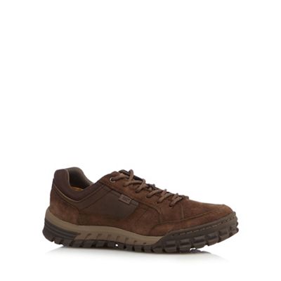 Caterpillar Brown suede casual lace-up shoes
